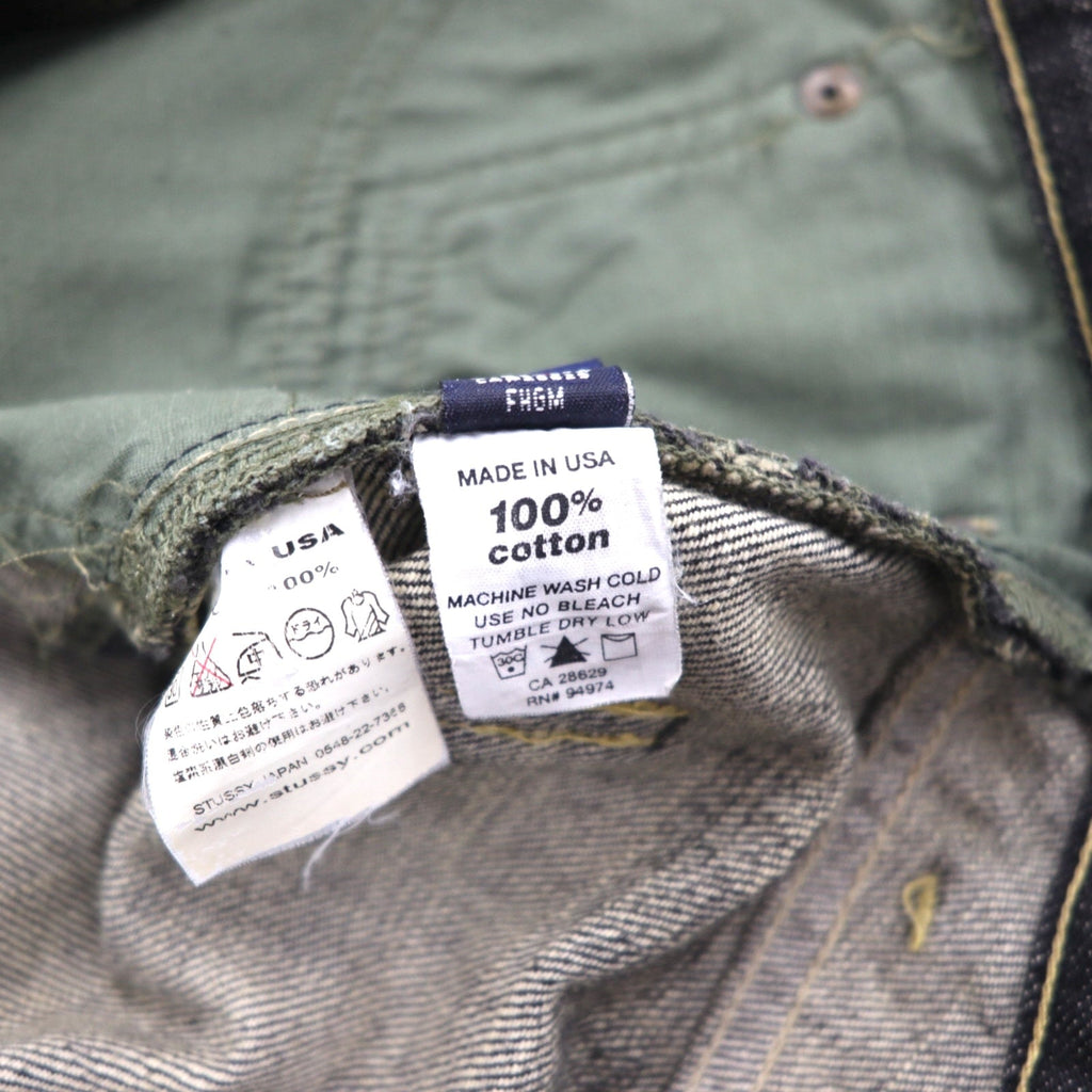 Stussy -dm Anni '90 Made in USA Old Stussy Jeans Dritti M Grigio Cotone