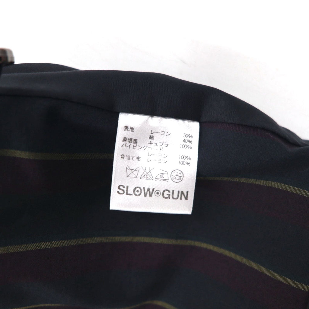 Slow Gun & Co. M-65 ミリタリー フィールドジャケット S ネイビー ストライプ ドローコード 日本製
