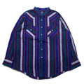 Camicia Western vintage anni '80 ELY CATTLEMAN, XL, blu a righe