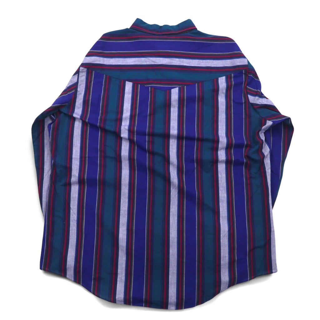 Camicia Western vintage anni '80 ELY CATTLEMAN, XL, blu a righe