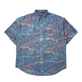 GANT Camicia Hawaiana L Blu Cotone Chambray Fantasia Floreale WHITE WATER CHAMBRAY