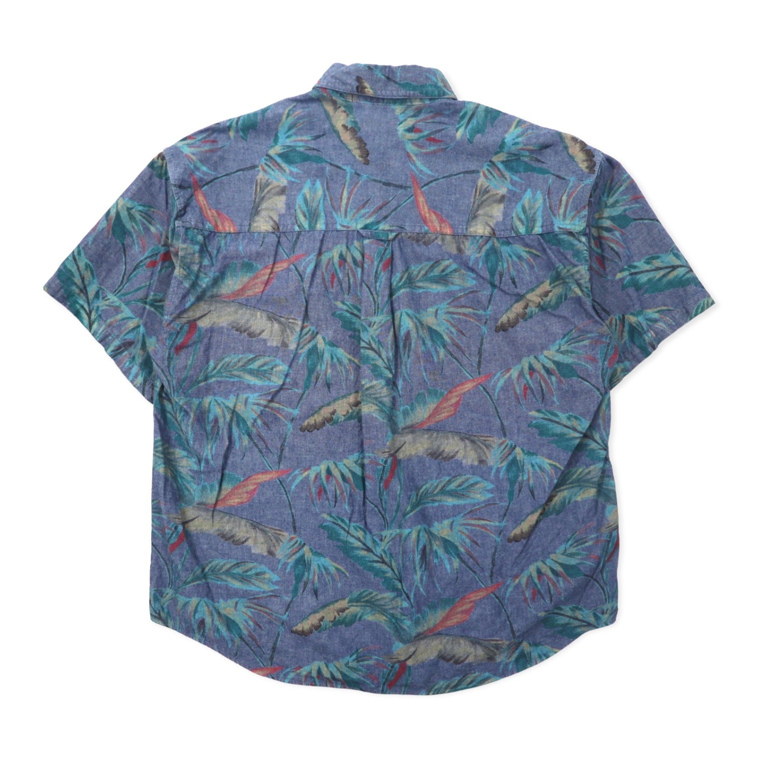 GANT Camicia Hawaiana L Blu Cotone Chambray Fantasia Floreale WHITE WATER CHAMBRAY