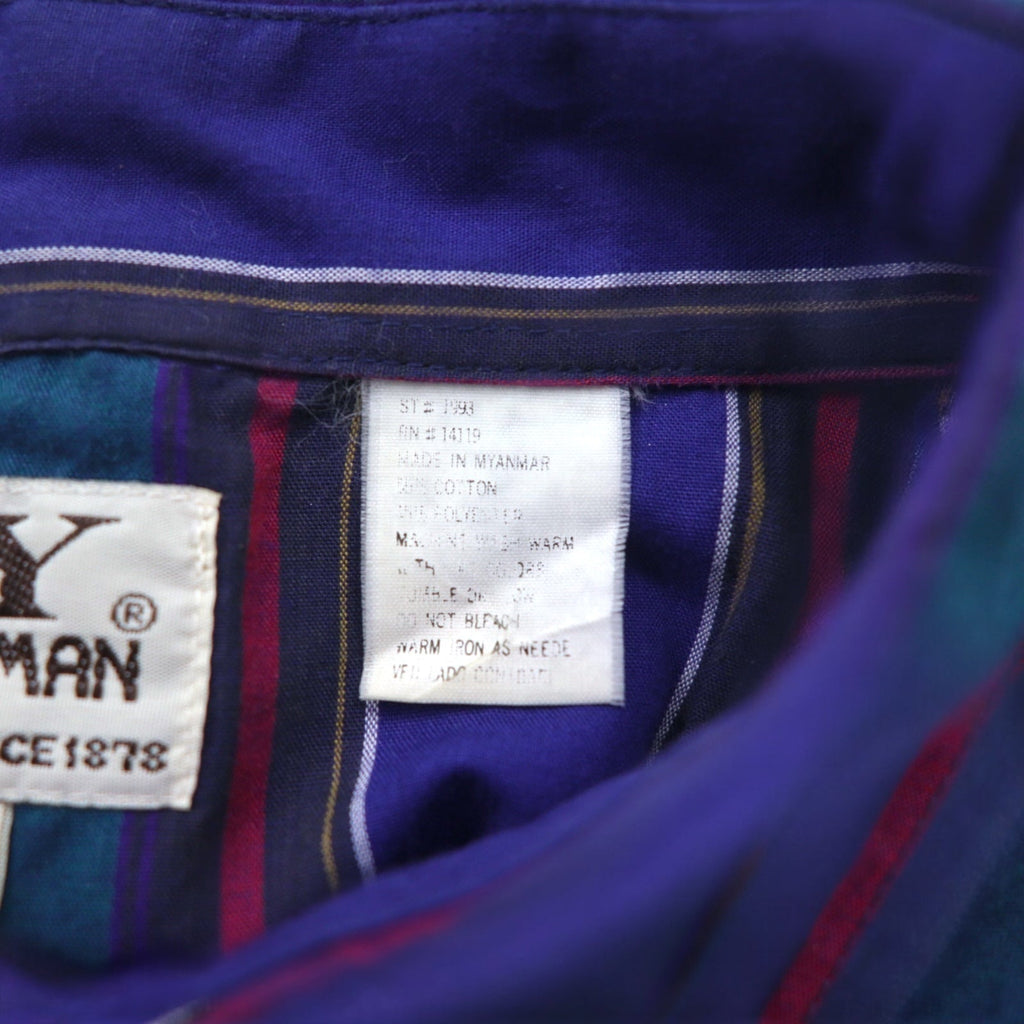 Camicia Western vintage anni '80 ELY CATTLEMAN, XL, blu a righe