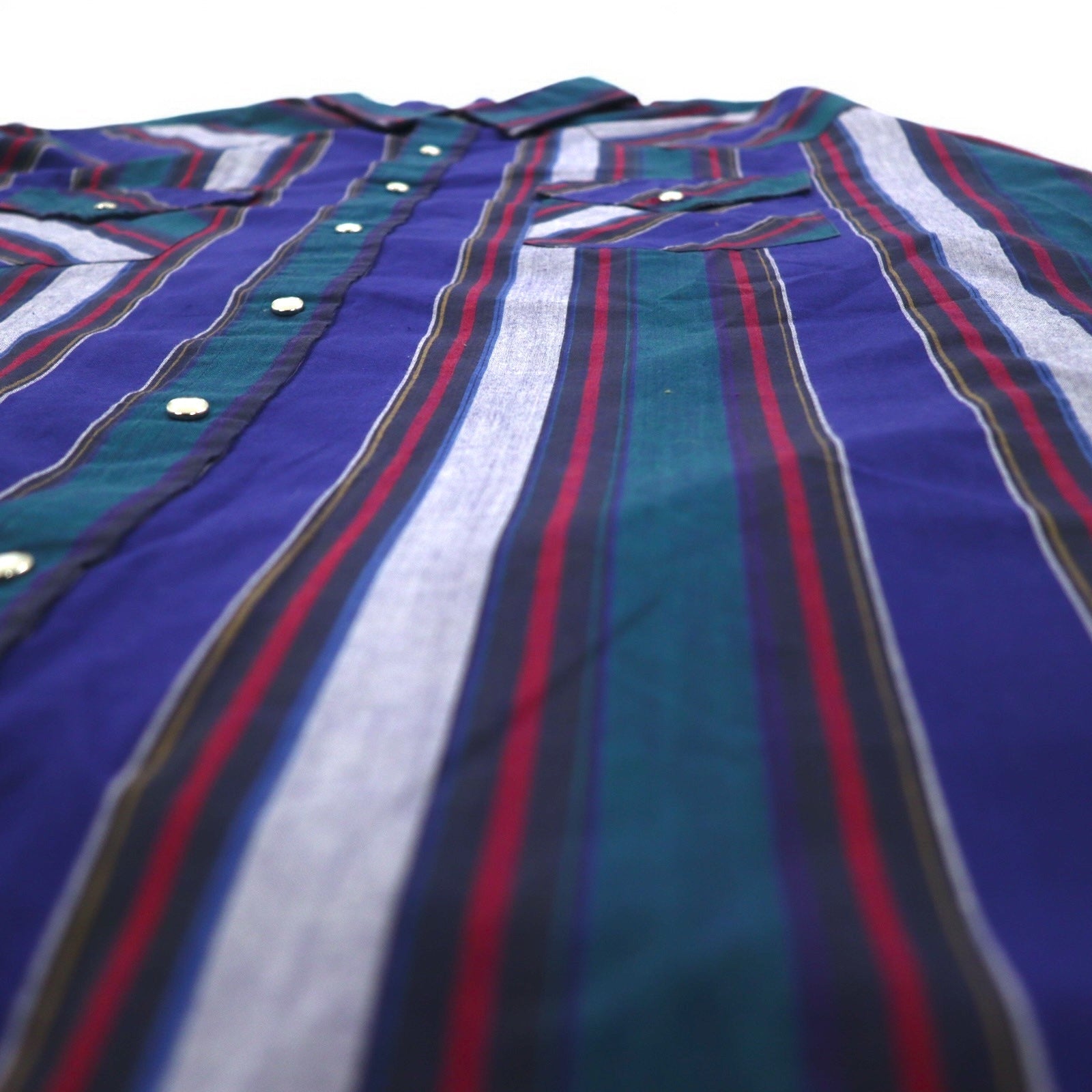 Camicia Western vintage anni '80 ELY CATTLEMAN, XL, blu a righe