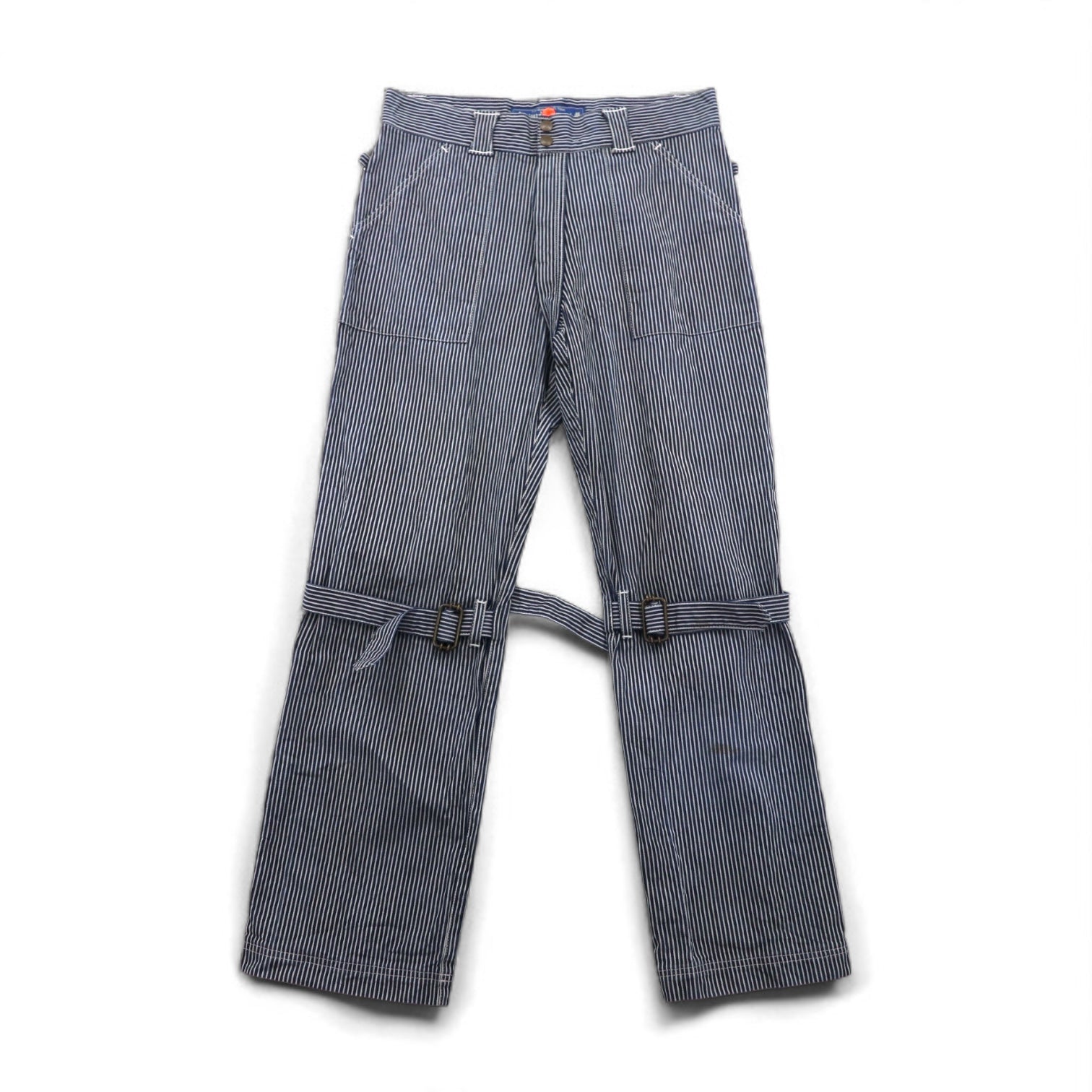 blackmeans Pantaloni in denim Bondage BONDAGE PANTS L righe hickory Made in Japan