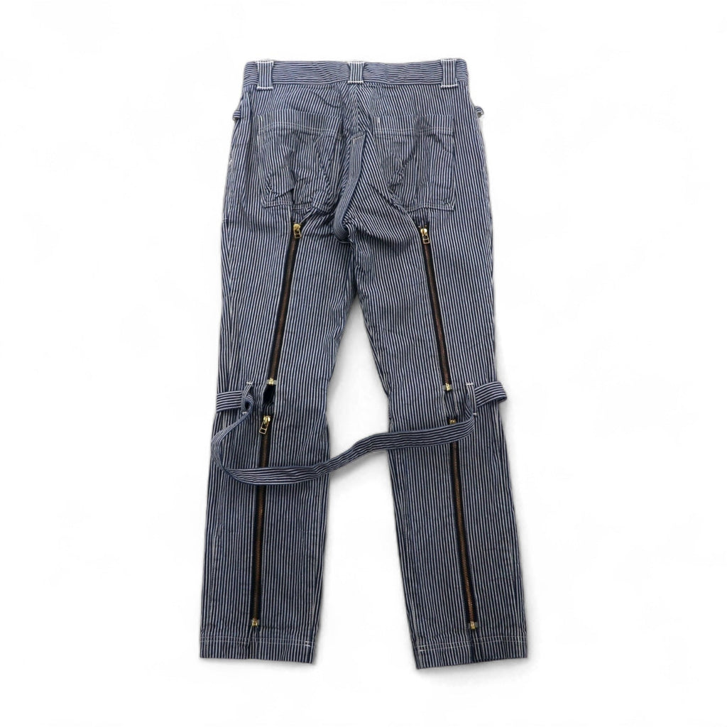blackmeans Pantaloni in denim Bondage BONDAGE PANTS L righe hickory Made in Japan