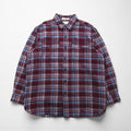 L.L.Bean シャミークロス フランネルシャツ L ボルドー TRADITIONAL FIT チェック ダブルポケット 277981