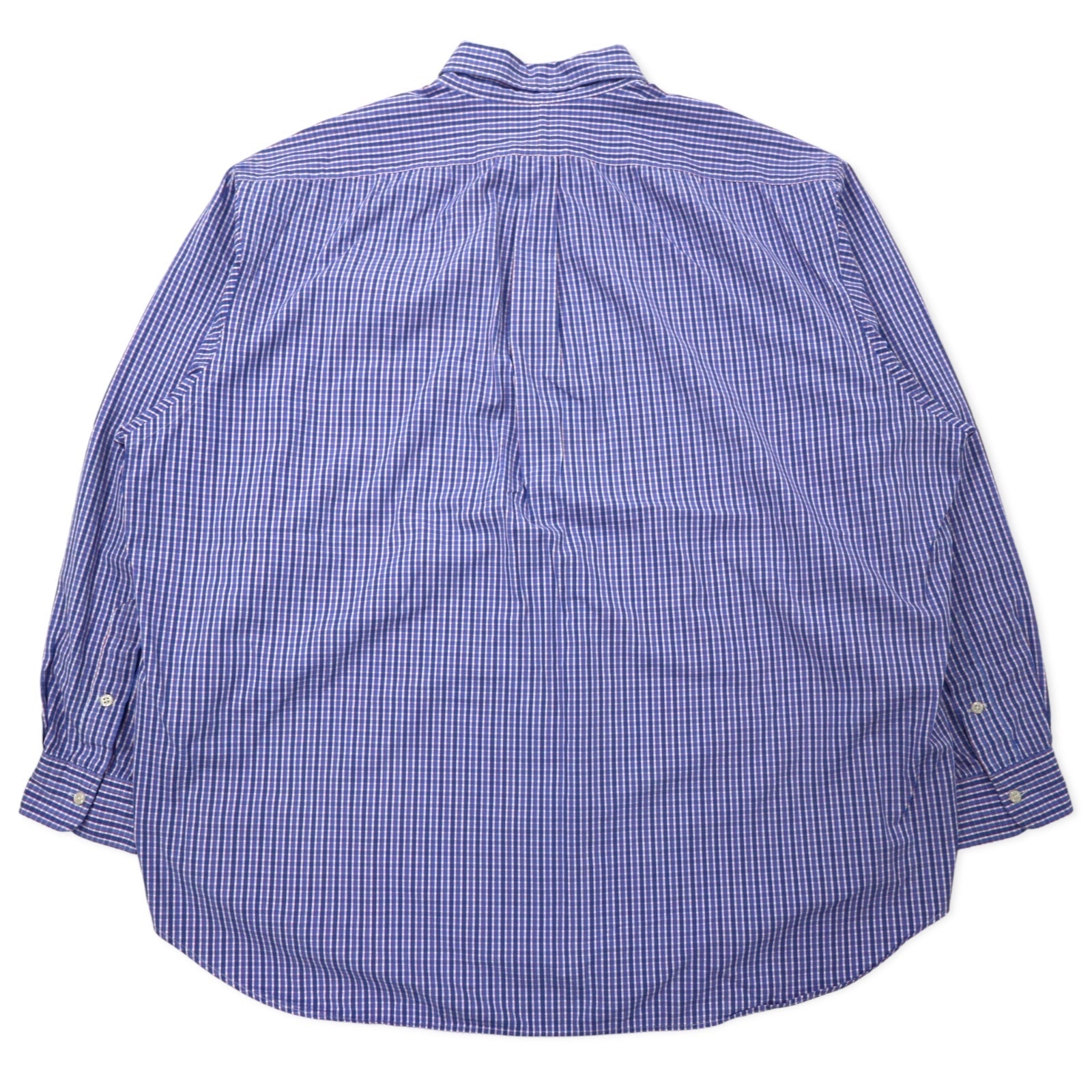 Ralph Lauren Camicia Button-Down XXL Blu a Quadri Cotone BLAIRE Ricamo Pony Piccolo