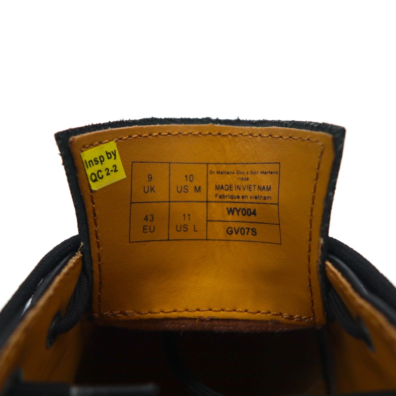 Dr. Martens Gibson GIBSON Scarpe 3 occhielli 3 buchi 28cm nere pelle 11838