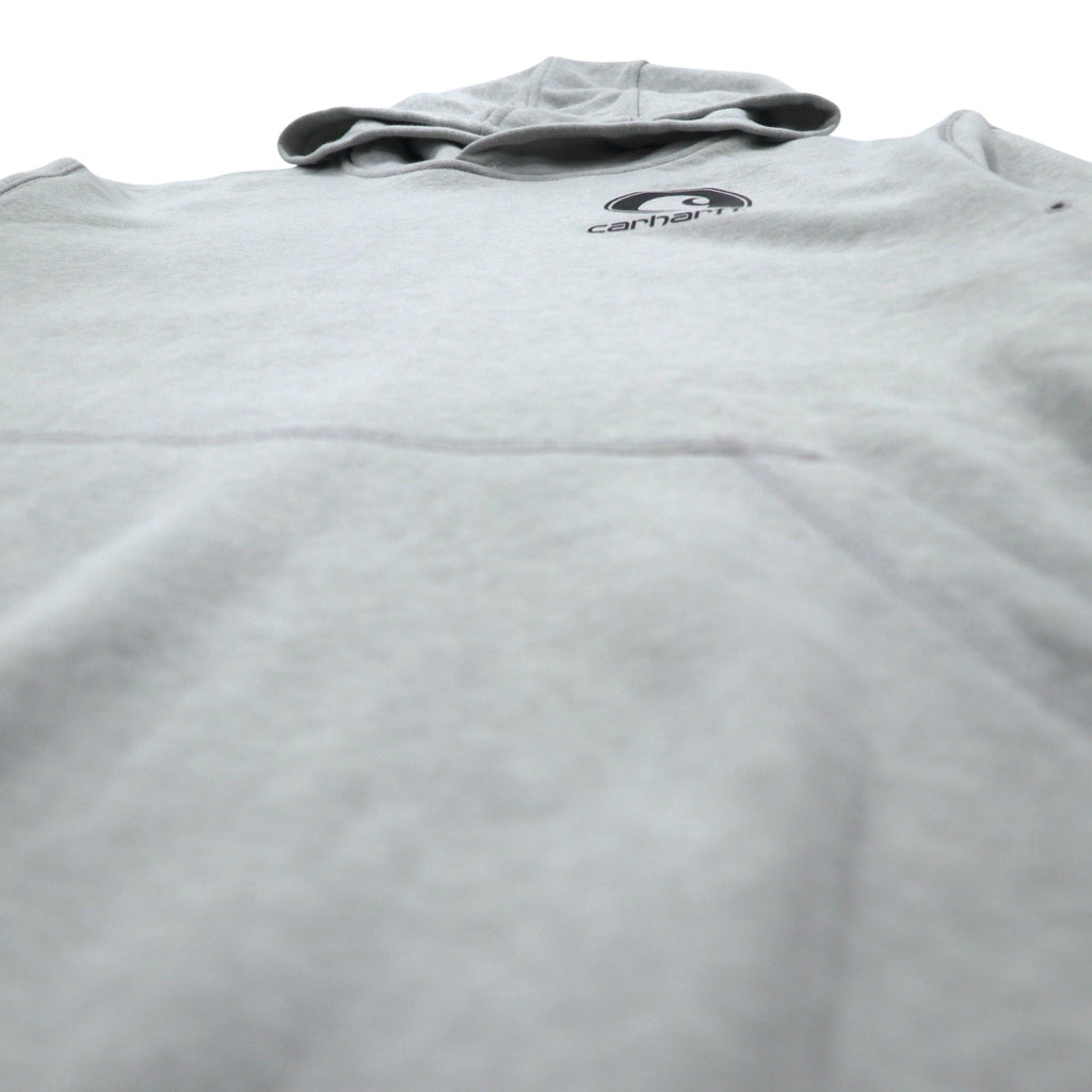 Carhartt Felpa con cappuccio relaxed fit XL grigia in cotone felpata 103453 058 Force Delmont Graphic Hooded Nuova