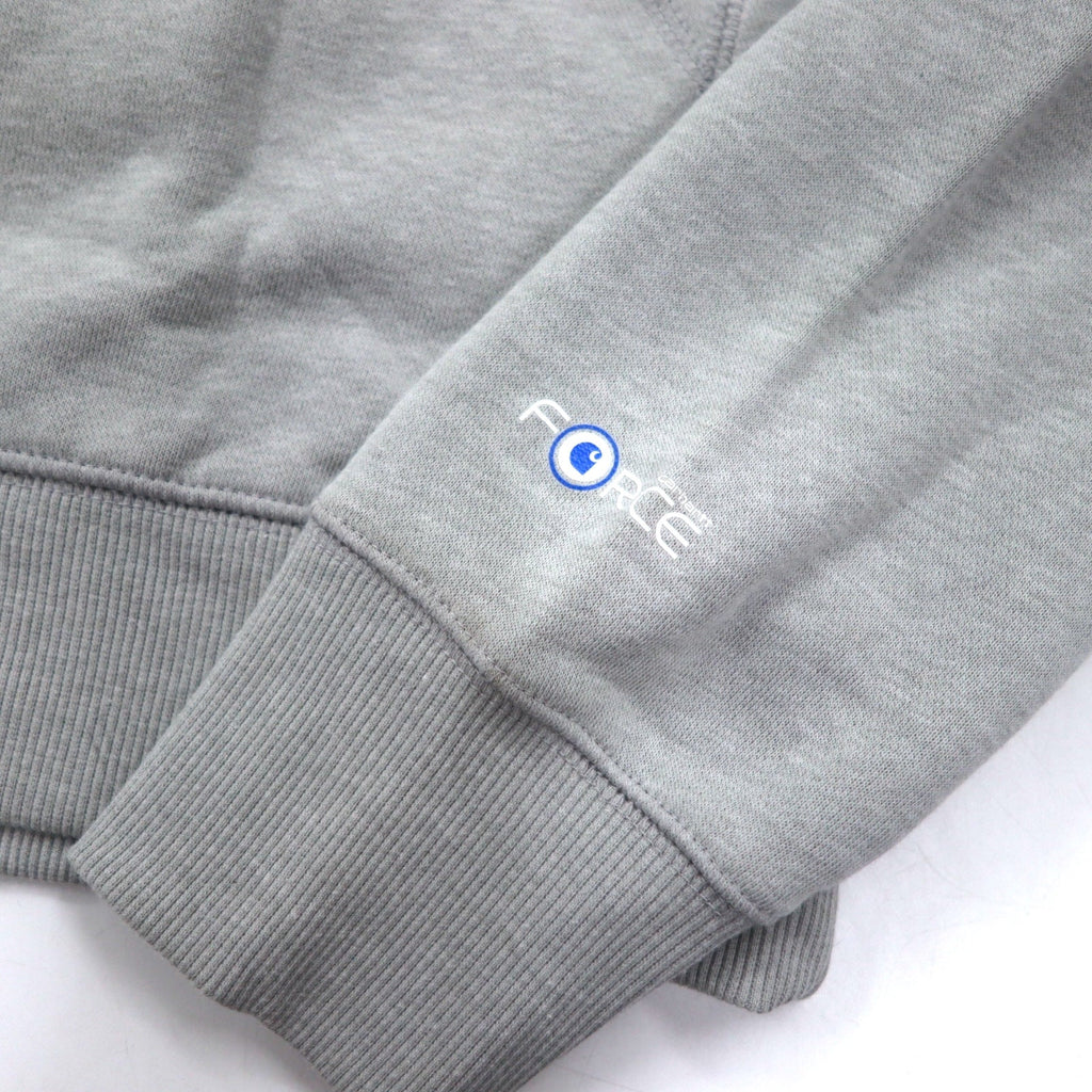 Carhartt Felpa con cappuccio relaxed fit XL grigia in cotone felpata 103453 058 Force Delmont Graphic Hooded Nuova