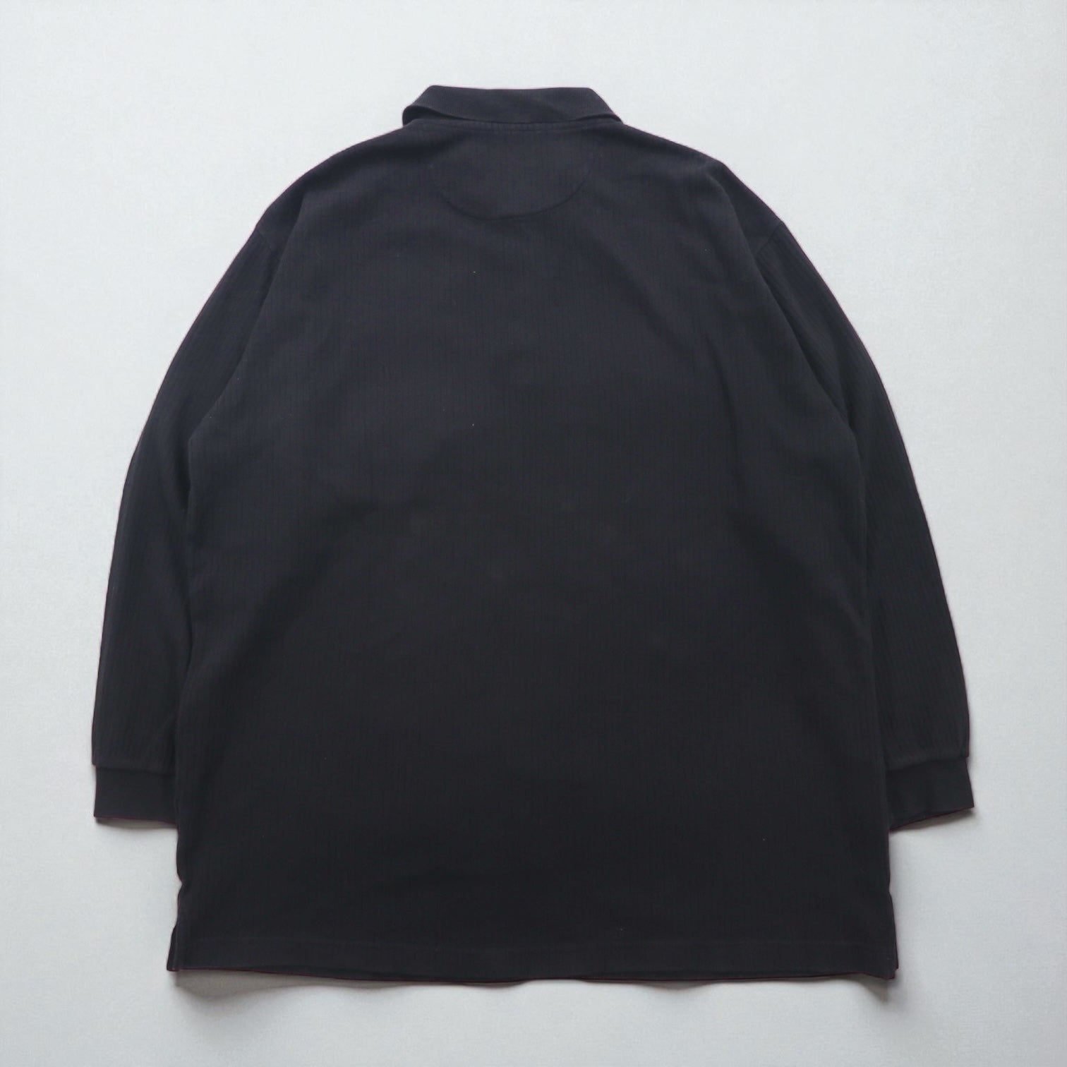 CHAPS RALPH LAUREN 長袖ポロシャツ ラガーシャツ XL ブラック コットン 胸ポケット