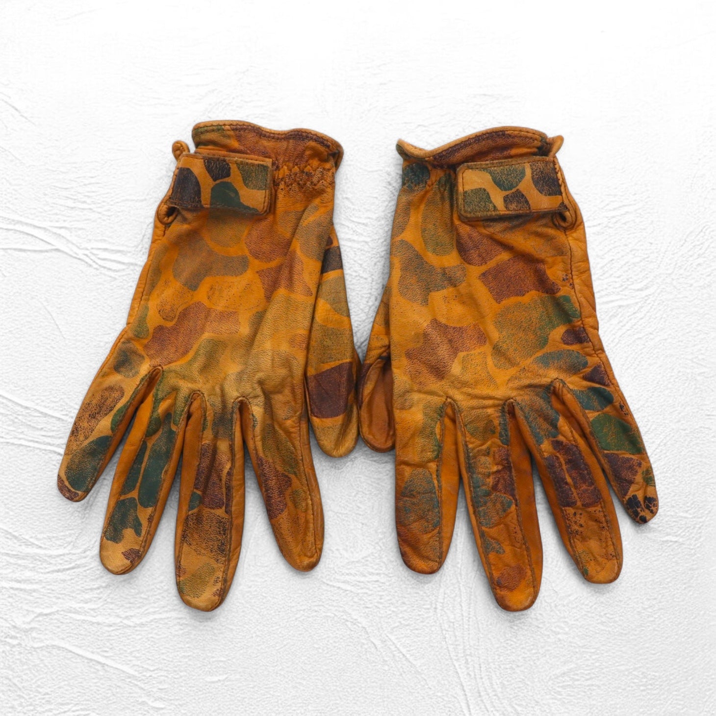 Guanti in pelle vintage, guanti tattici mimetici "Duck Hunter"
