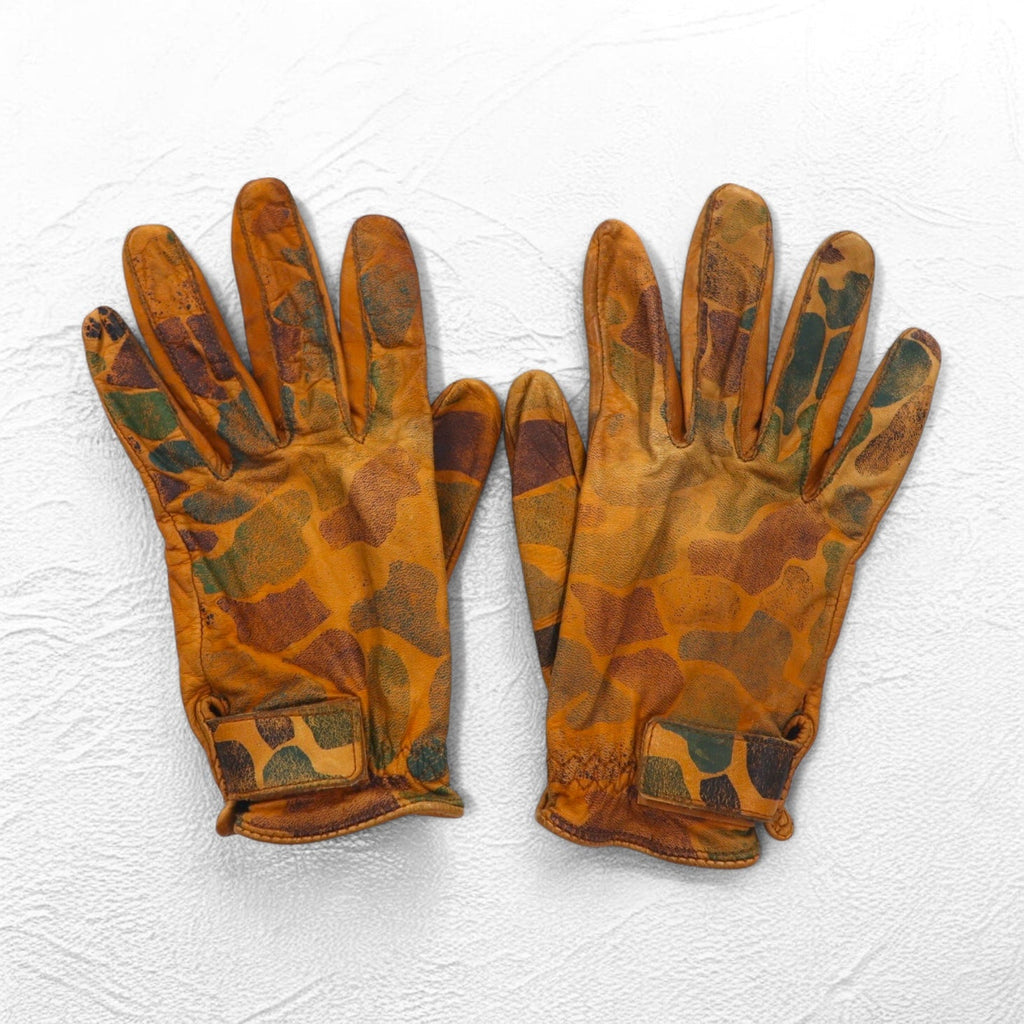 Guanti in pelle vintage, guanti tattici mimetici "Duck Hunter"