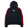 Felpa con cappuccio adidas Originals 3-Stripes Circle 2XL Nera Cotone con logo ricamato a trifoglio Taglia grande GD2127