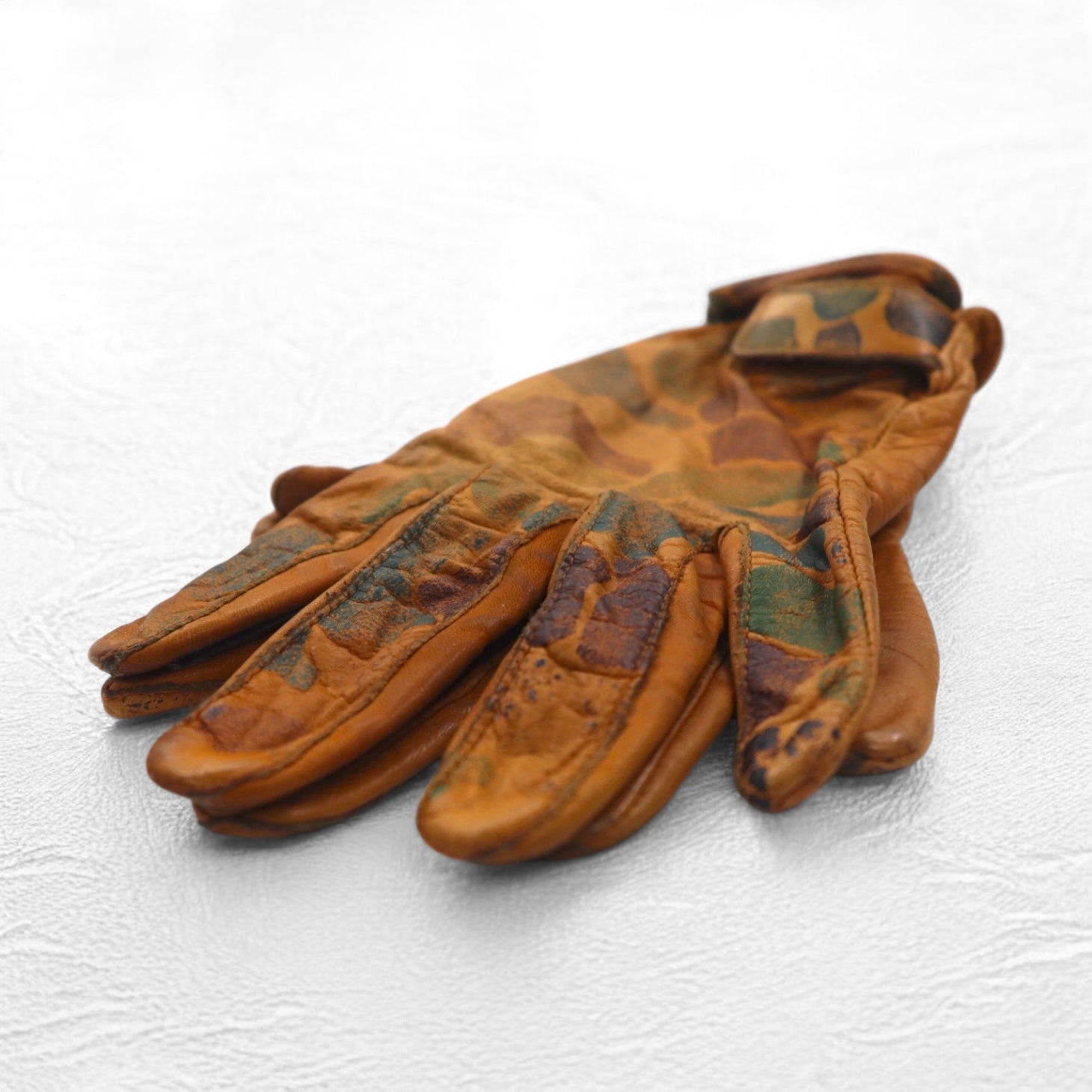 Guanti in pelle vintage, guanti tattici mimetici "Duck Hunter"