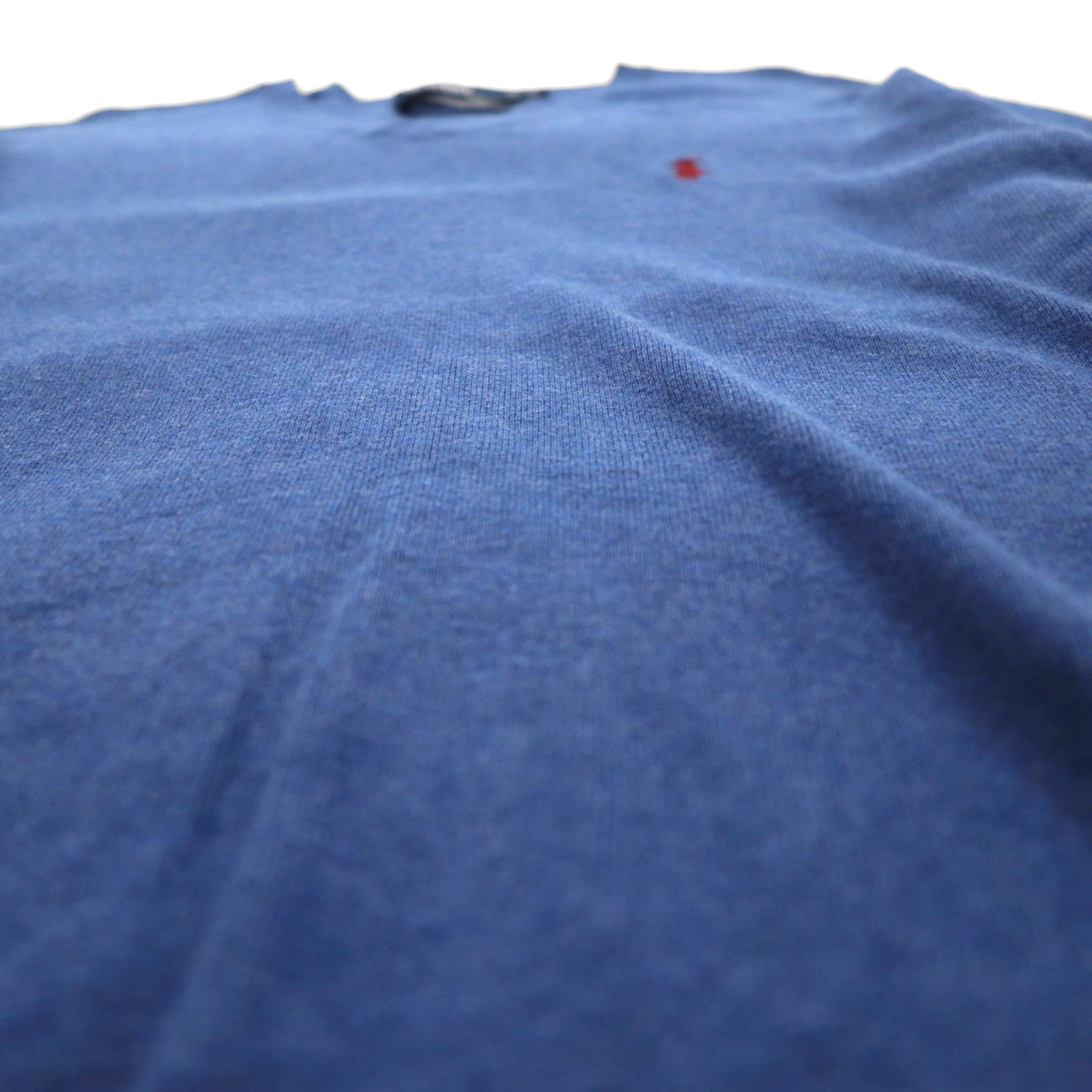 Polo Ralph Lauren 90年代 Vネック ピマコットン ニット セーター M ブルー スモールポニー刺繡