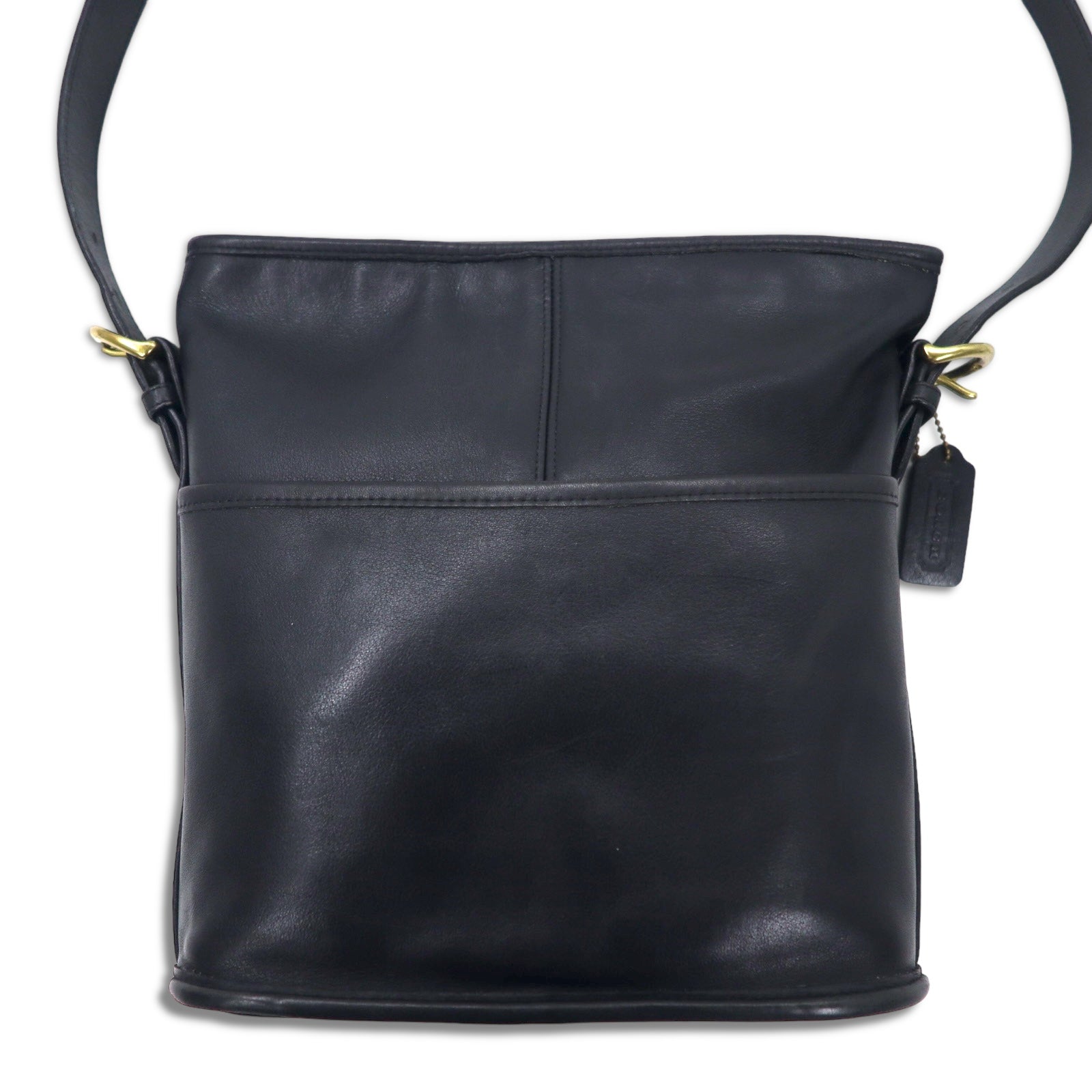 COACH USA製 ショルダーバッグ ブラック グラブタン レザー 牛革 4153