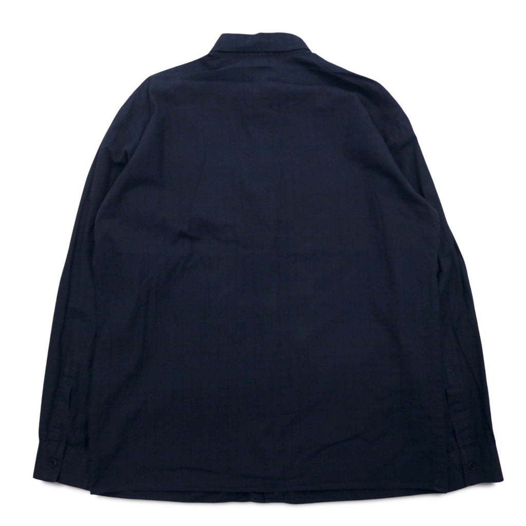 VERSUS ( VERSACE ) イタリア製 比翼 シャツ XL ネイビー チェック コットン