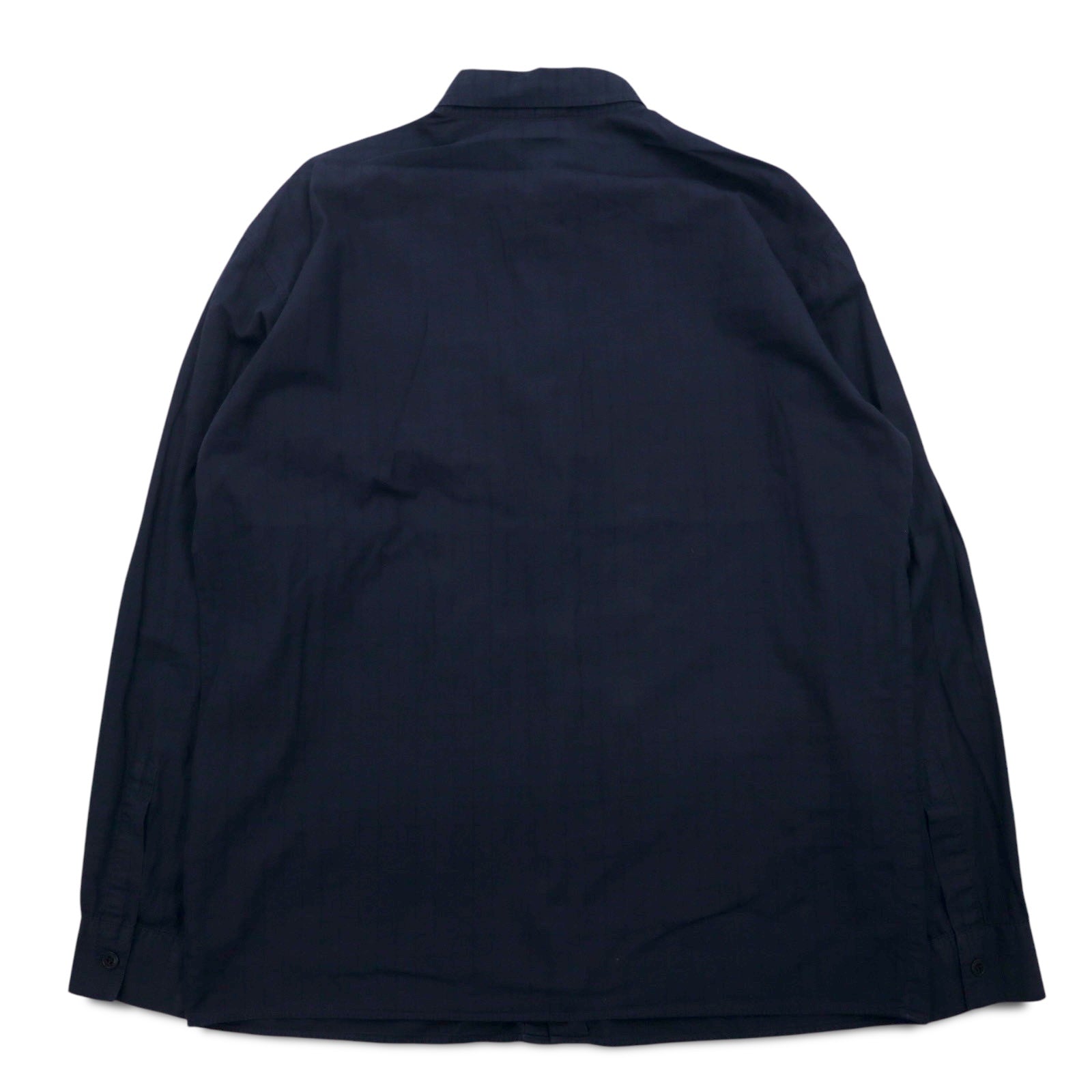 VERSUS ( VERSACE ) イタリア製 比翼 シャツ XL ネイビー チェック コットン
