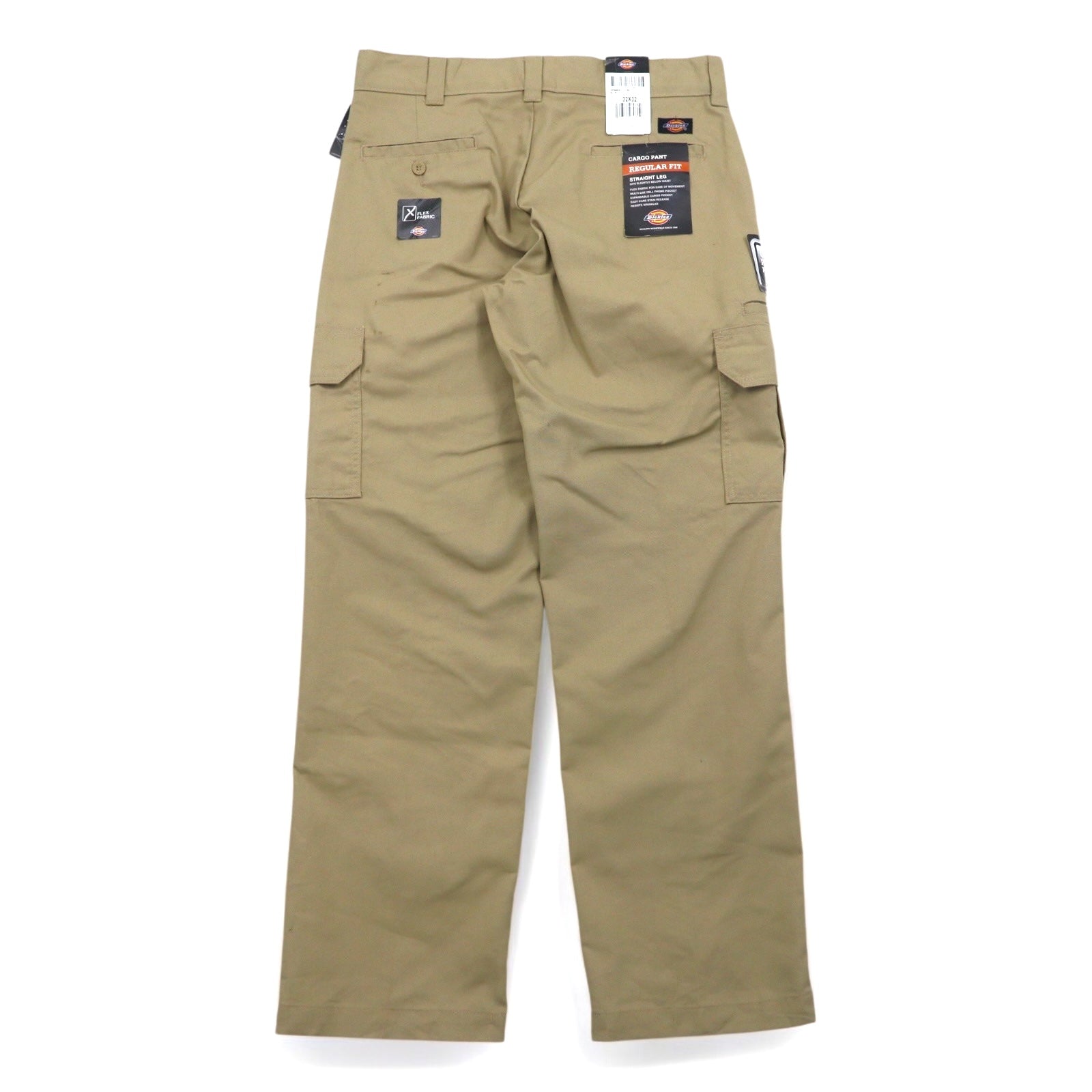 Dickies Pantaloni Chino Work Cargo 32 Beige Poliestere WP8555DS Nuovo con etichette