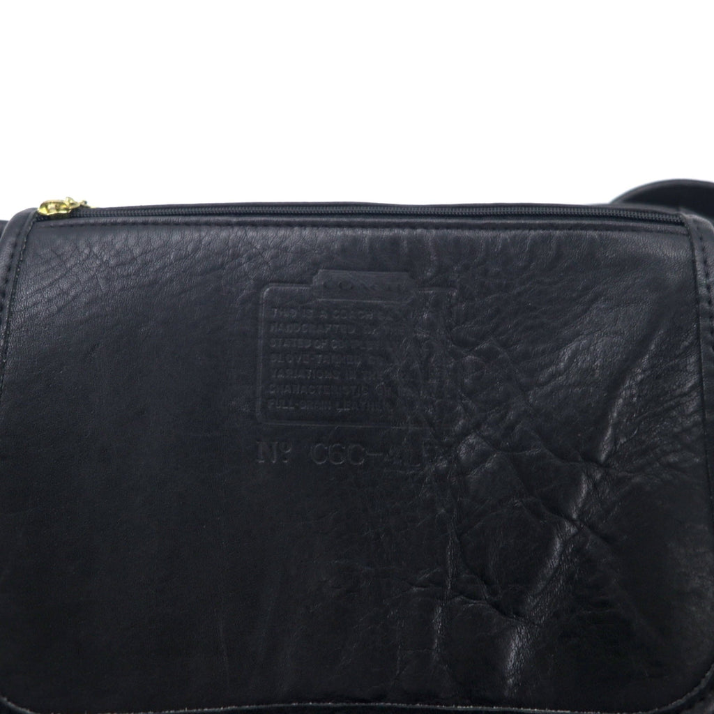 COACH USA製 ショルダーバッグ ブラック グラブタン レザー 牛革 4153