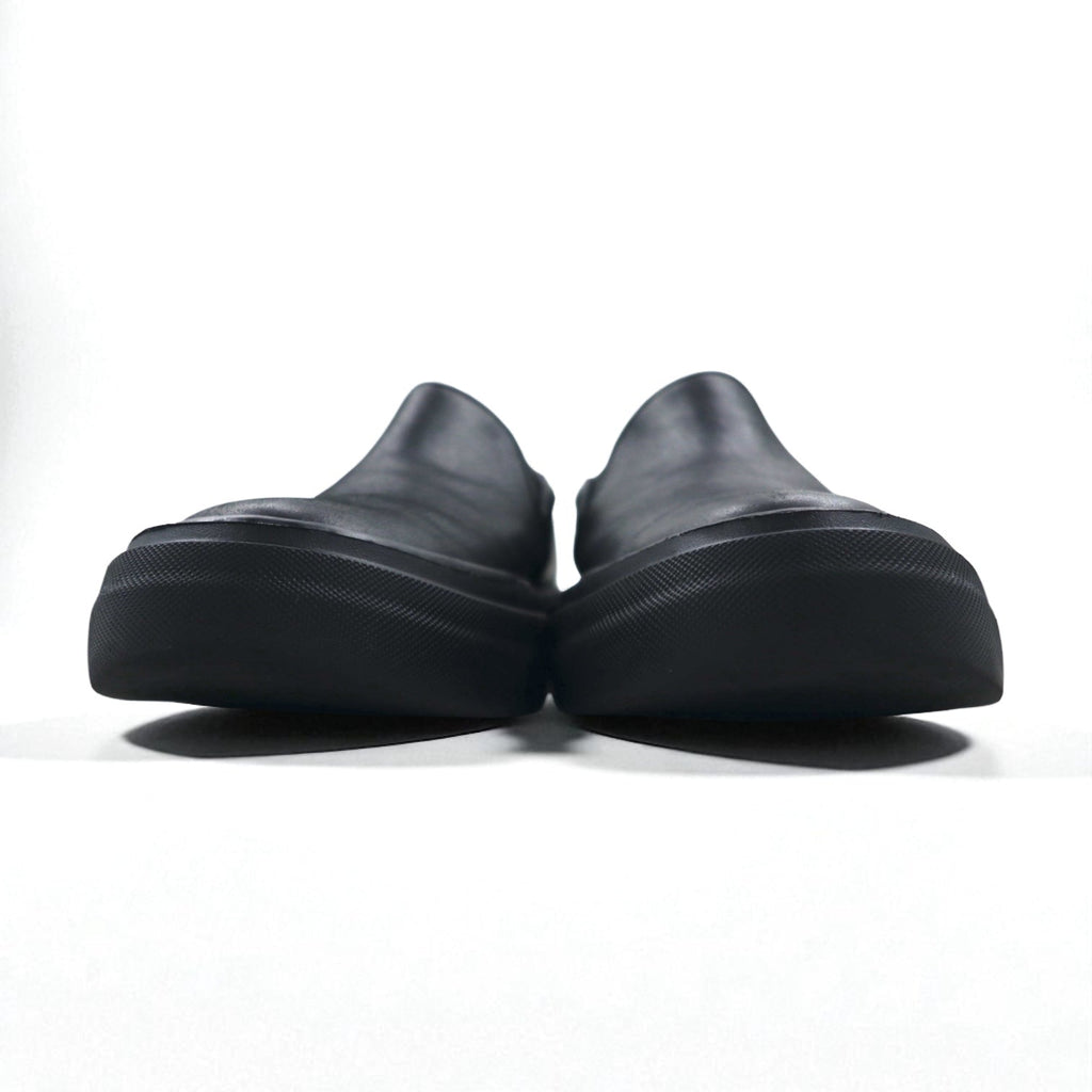 ATTACHMENT カーフレザー スリッポン スニーカー COW LEATHER SLIP-ON SNEAKERS 27-27.5cm ブラック 牛革