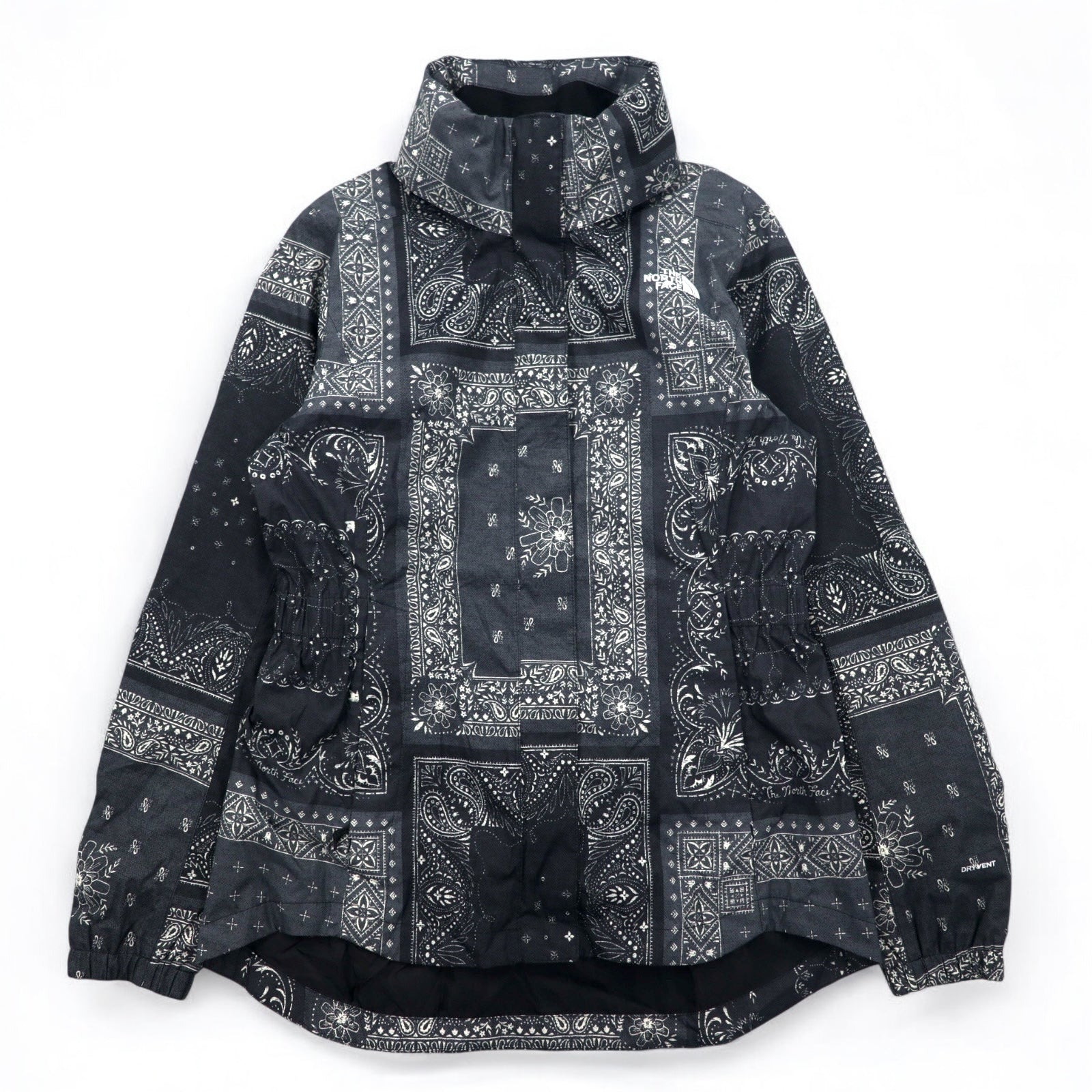 THE NORTH FACE リゾルブ パーカー2 RESOLVE PARKA II マウンテンパーカー M ブラック バンダナ ペイズリー柄 ポリエステル DRYVENT 防水 US規格