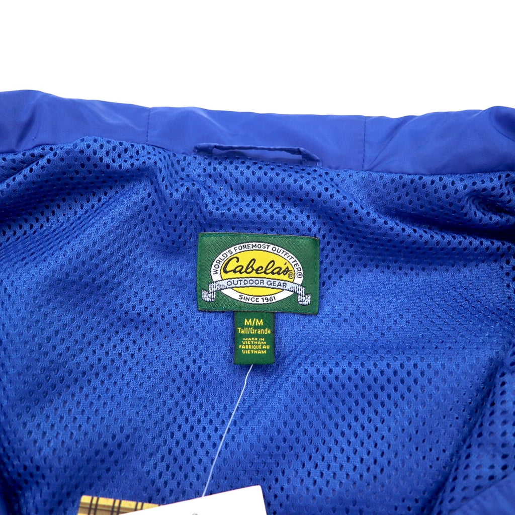 Cabela's mountain parka shell parka M blu nylon ripiegabile nuovo