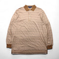 POLO GOLF RALPH LAUREN 長袖ポロシャツ ラガーシャツ XL ベージュ チェック