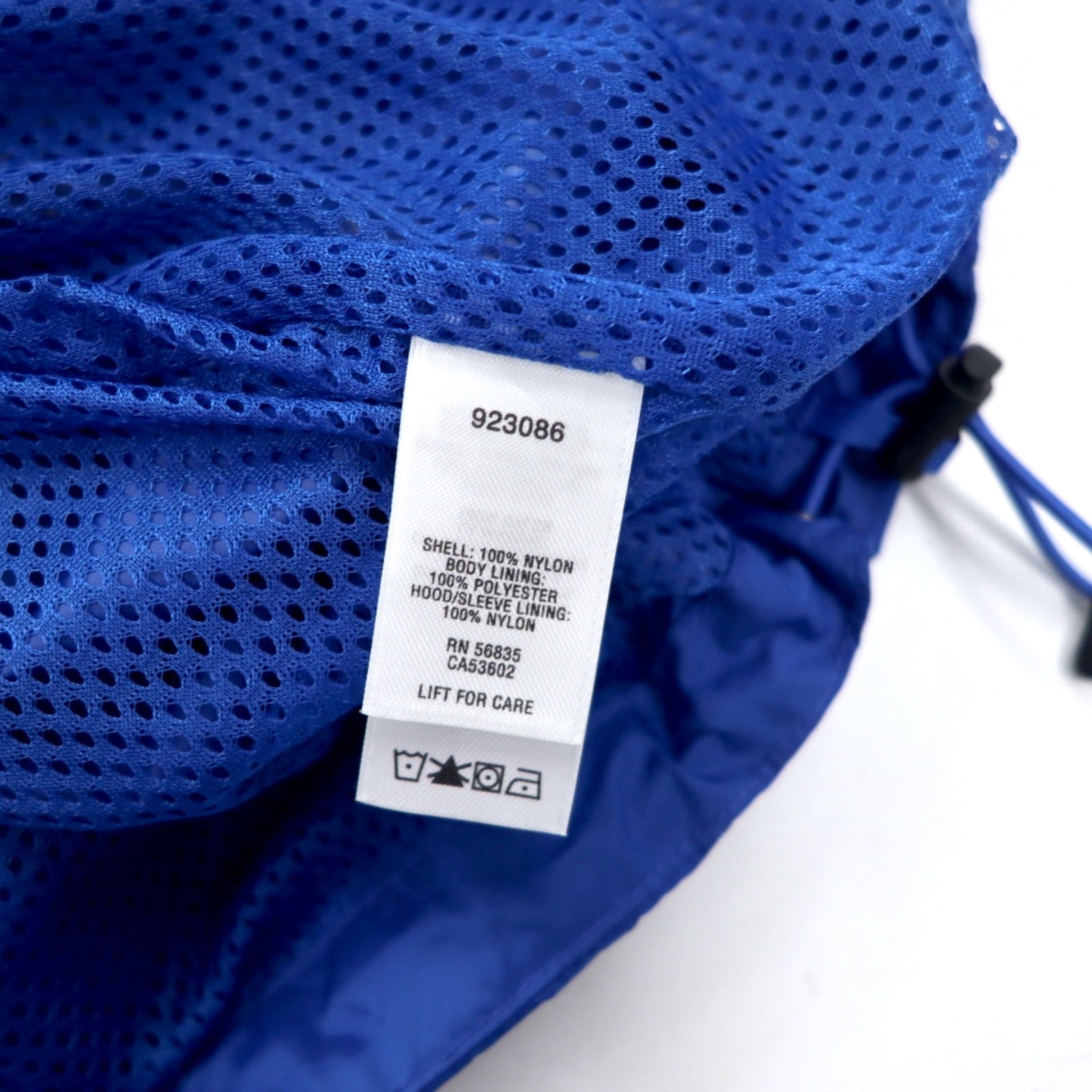 Cabela's mountain parka shell parka M blu nylon ripiegabile nuovo