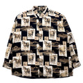 Camicia abbottonata RED HEAD a stampa animalier XL nera cotone cavallo