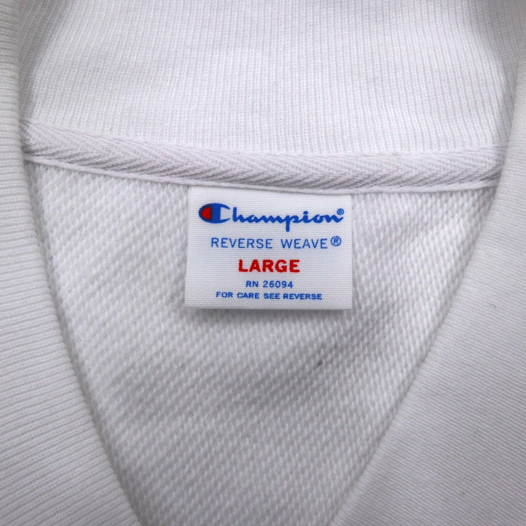 Champion Reverse Weave - Giacca full zip in felpa, taglia L, colore bianco, modello C8-P019