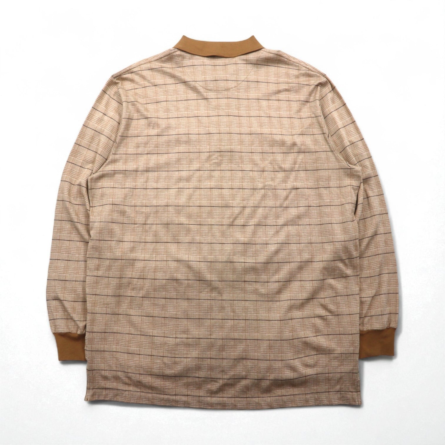 POLO GOLF RALPH LAUREN 長袖ポロシャツ ラガーシャツ XL ベージュ チェック