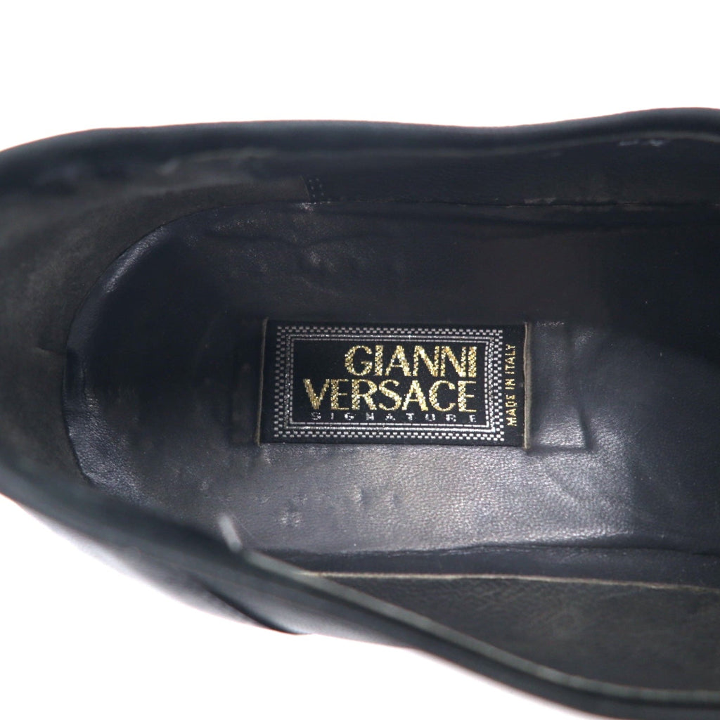 GIANNI VERSACE Mocassini Made in Italy 26.5 cm Pelle Nera Medusa