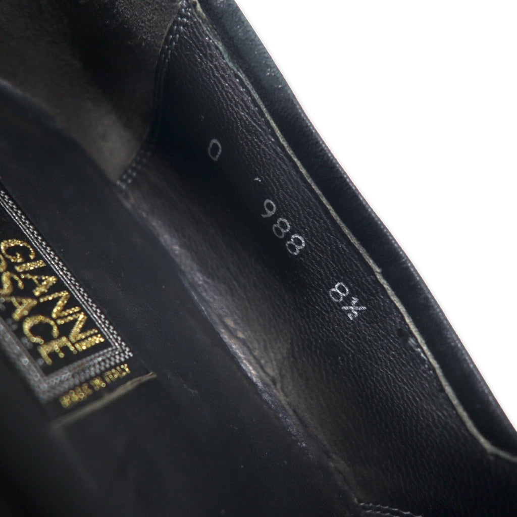 GIANNI VERSACE Mocassini Made in Italy 26.5 cm Pelle Nera Medusa