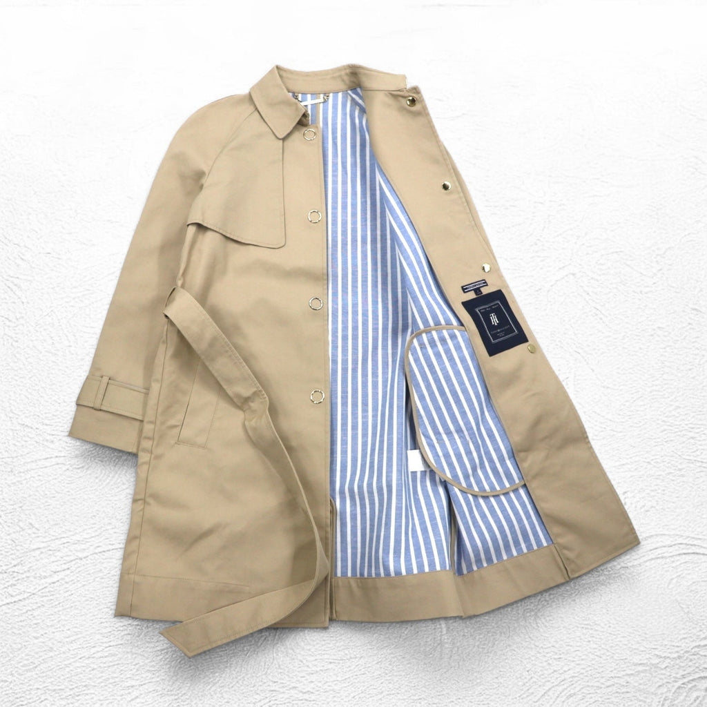 TOMMY HILFIGER ボンディング トレンチコート S ベージュ ベルト付き WW0WW22026 未使用品