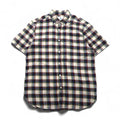 Barbour Camicia Button-Down a Maniche Corte, Taglia M, Marrone a Quadri, Cotone, MSH5151BE11, Made in Portogallo