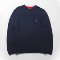 CHAPS RALPH LAUREN ヘリンボーン ニット セーター L ネイビー コットン