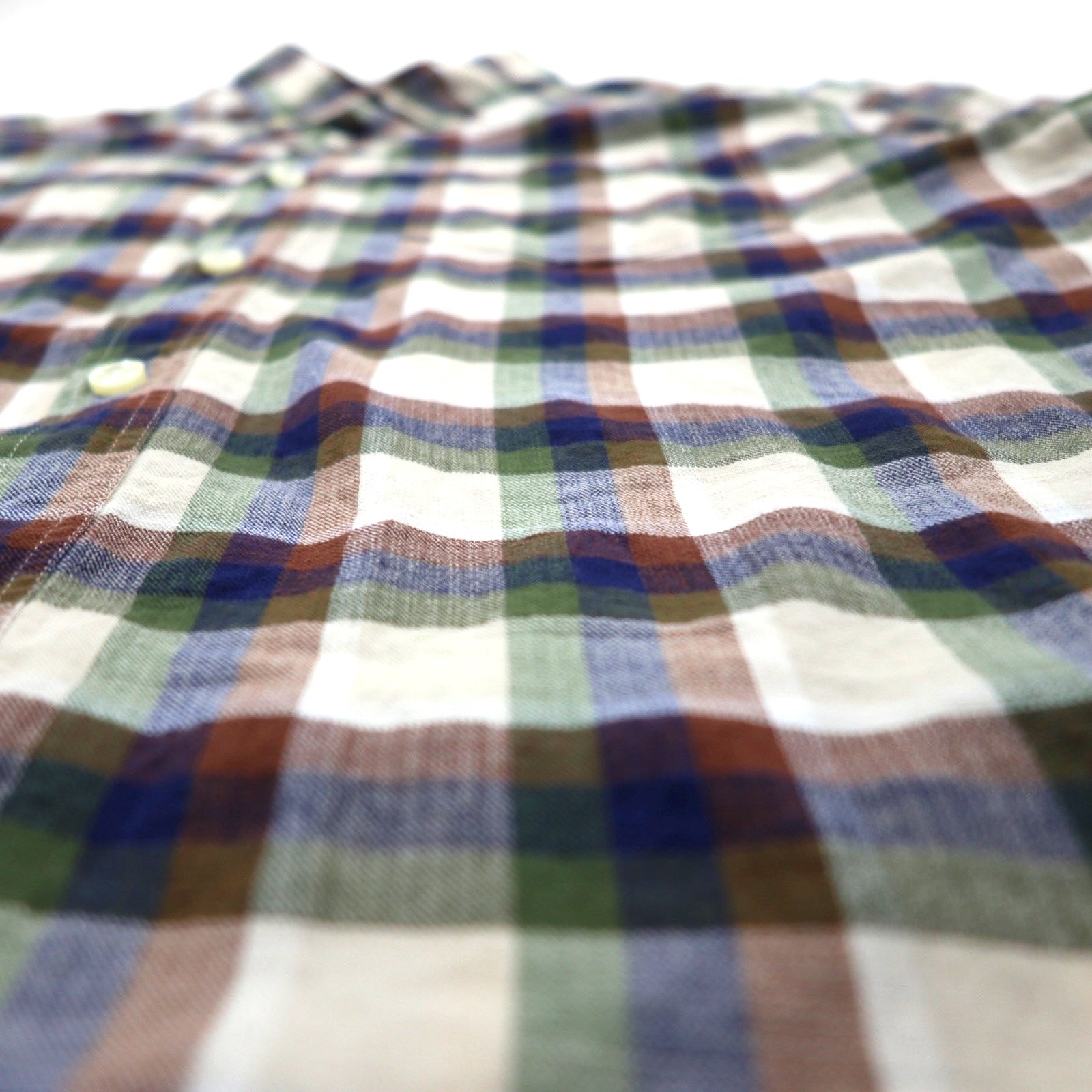 Barbour Camicia Button-Down a Maniche Corte, Taglia M, Marrone a Quadri, Cotone, MSH5151BE11, Made in Portogallo