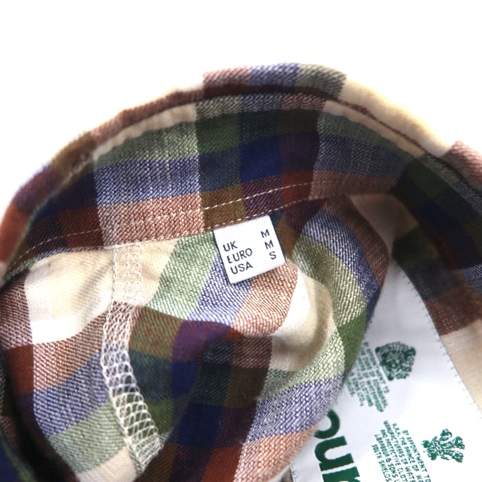 Barbour Camicia Button-Down a Maniche Corte, Taglia M, Marrone a Quadri, Cotone, MSH5151BE11, Made in Portogallo