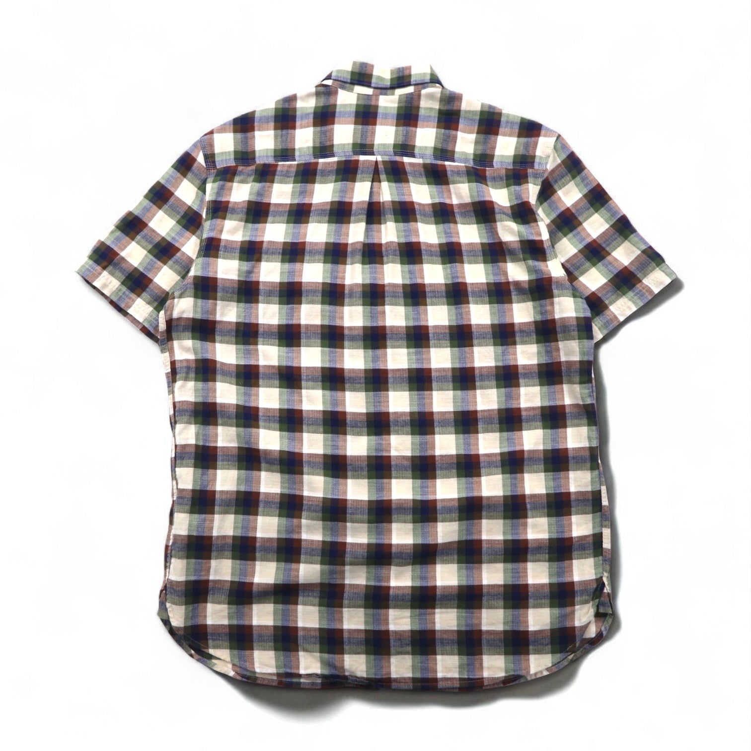 Barbour Camicia Button-Down a Maniche Corte, Taglia M, Marrone a Quadri, Cotone, MSH5151BE11, Made in Portogallo