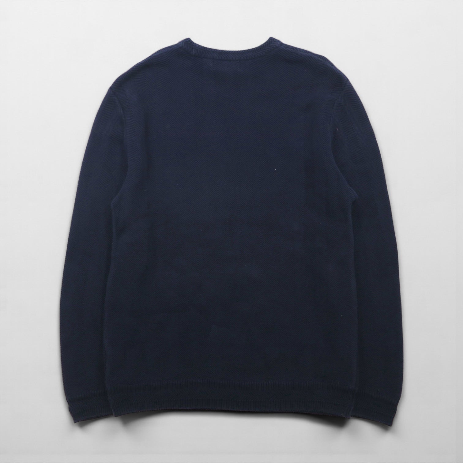 CHAPS RALPH LAUREN ヘリンボーン ニット セーター L ネイビー コットン