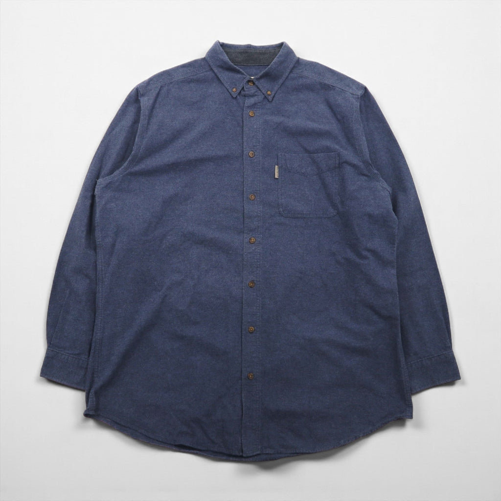 Woolrich ボタンダウン フランネルシャツ XL ネイビー 胸ポケット MIDNIGHT BLUE HEATHER 6433