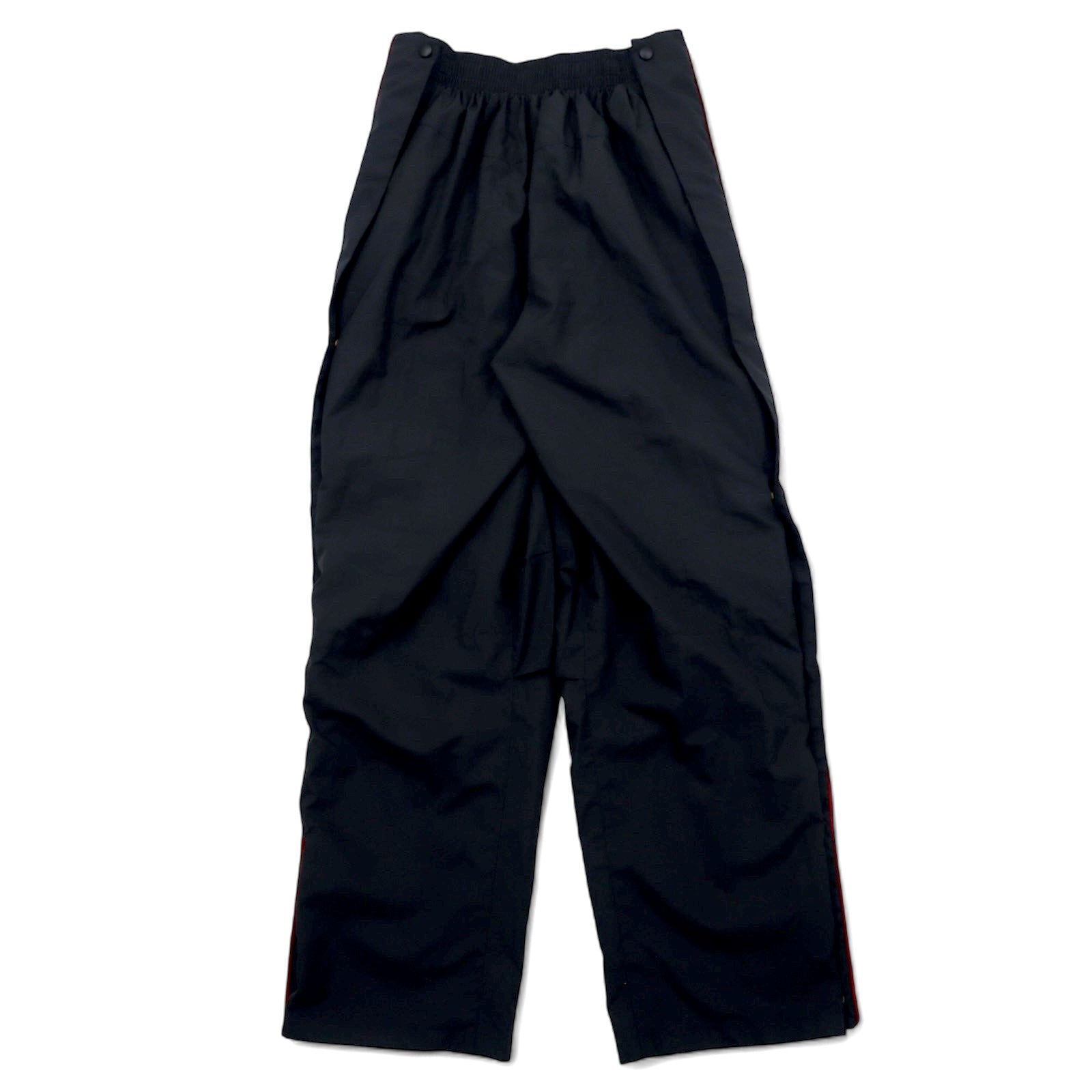 DIADORA anni '90, pantaloni della tuta, taglia L, neri, poliestere, spacchi laterali, bottoni a pressione, fodera in mesh