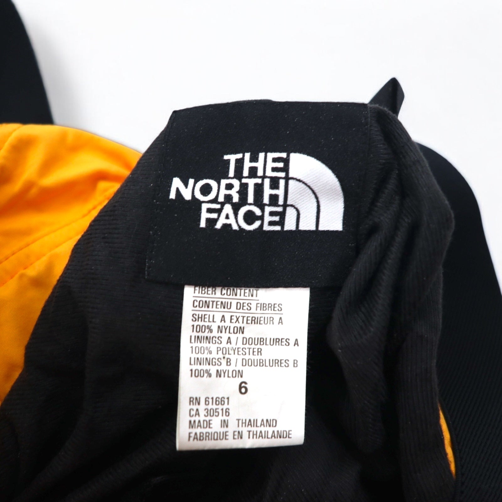 THE NORTH FACE anni '90 Extreme Overall Tuta da sci Pantaloni S Giallo Nylon Bretelle