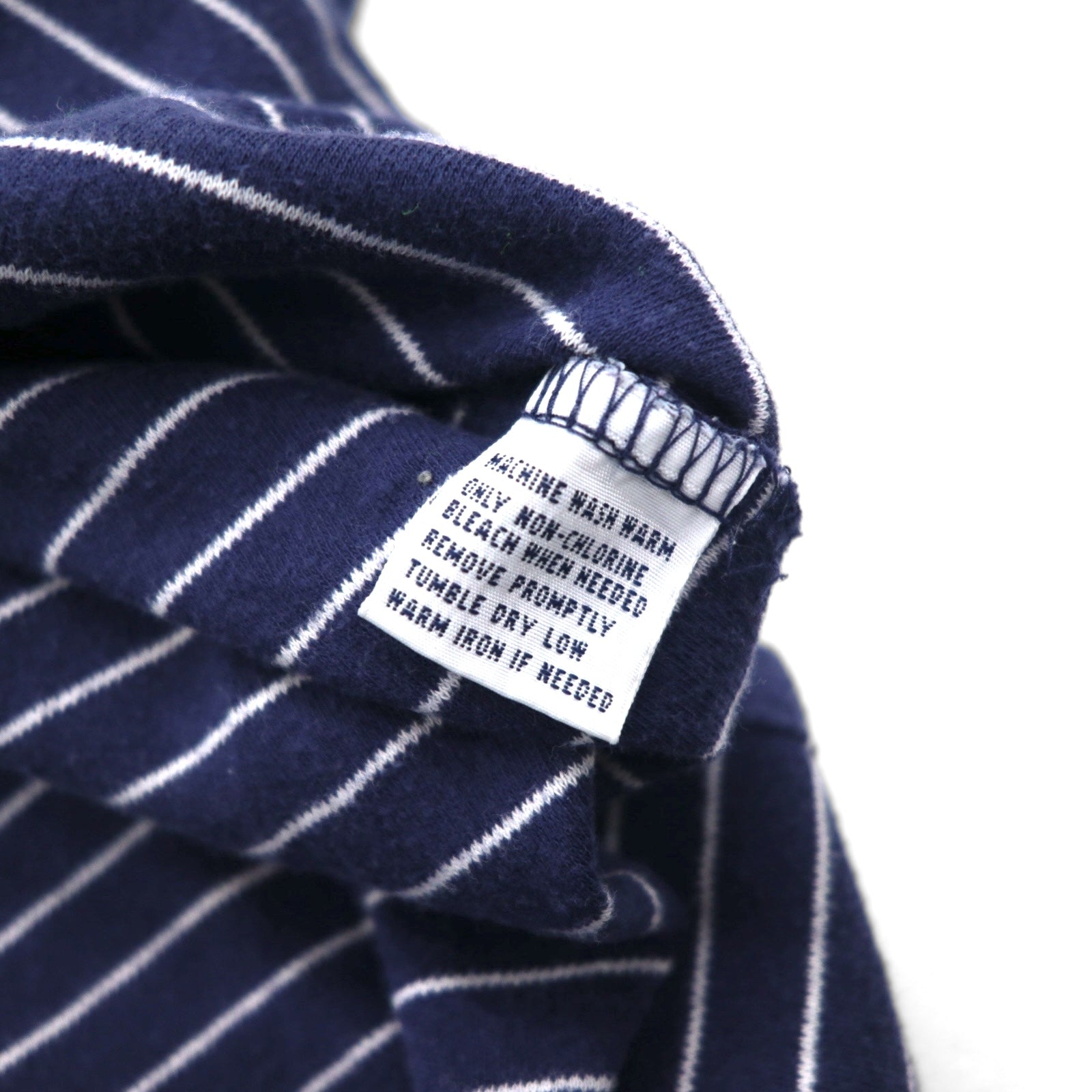 Polo by Ralph Lauren anni '90, polo a righe XL, blu navy, cotone, piccolo logo pony ricamato