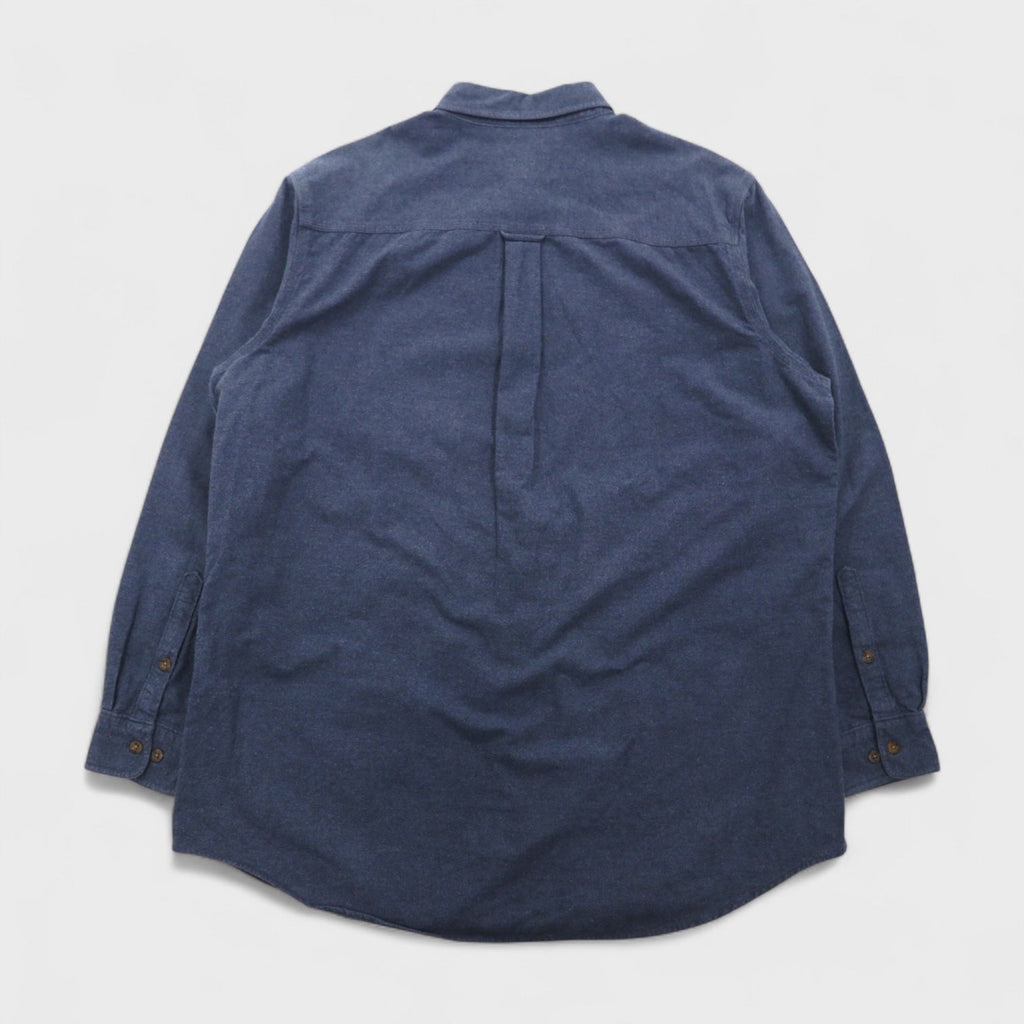 Woolrich ボタンダウン フランネルシャツ XL ネイビー 胸ポケット MIDNIGHT BLUE HEATHER 6433