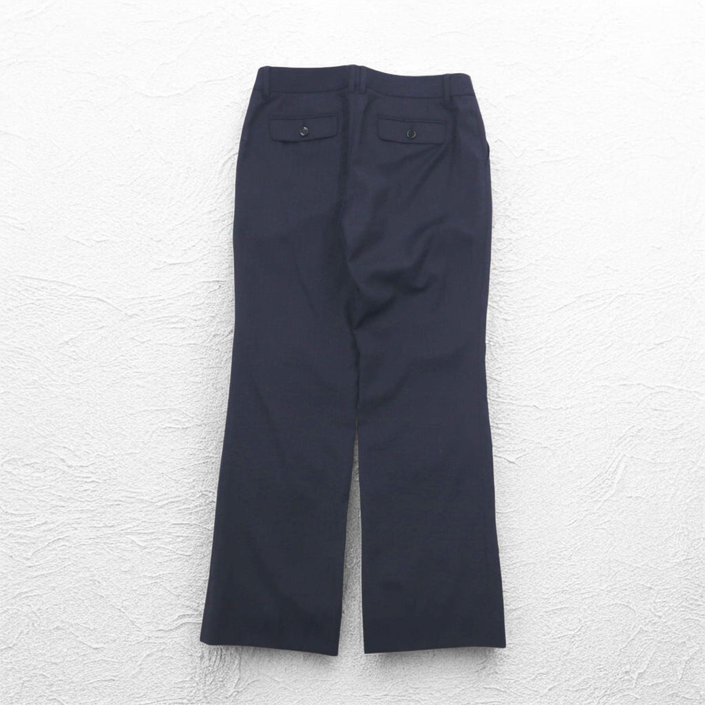 BURBERRY Pantaloni a sigaretta M Blu navy Gessato Lana Fabbricato in Giappone