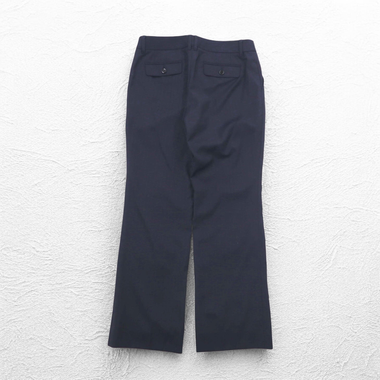BURBERRY Pantaloni a sigaretta M Blu navy Gessato Lana Fabbricato in Giappone